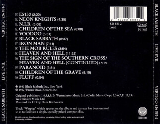 Live Evil 826 881-2 2