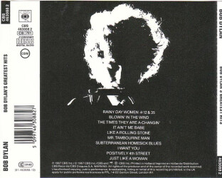 Bob Dylan's Greatest Hits CBS 463088 2 2
