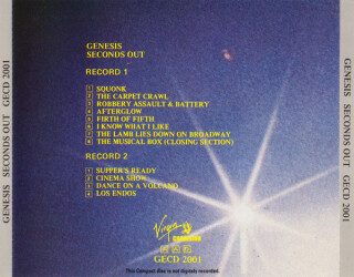 Seconds Out GECD 2001 2