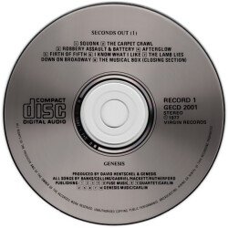 Seconds Out GECD 2001 3