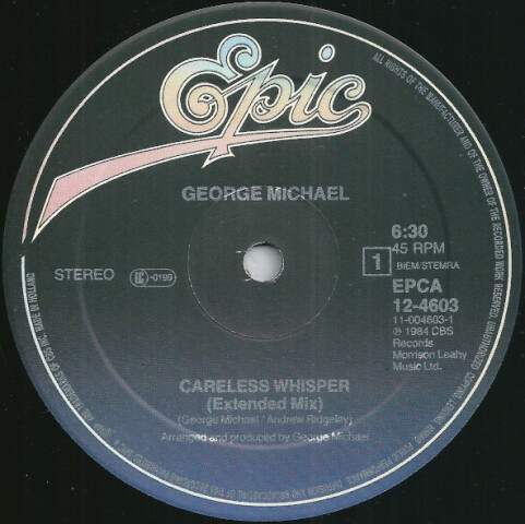 Careless Whisper (Extended Mix) A 12.4603