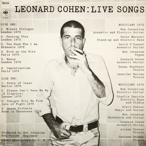 Live Songs cbs s65224