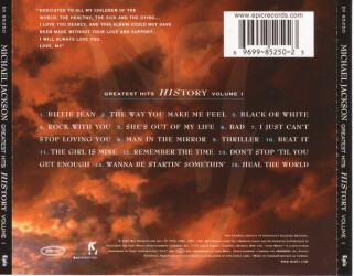 Greatest Hits - HIStory Volume I EK 85250 3