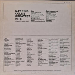 Nat King Cole's Greatest Hits C 048-50 707 M 2