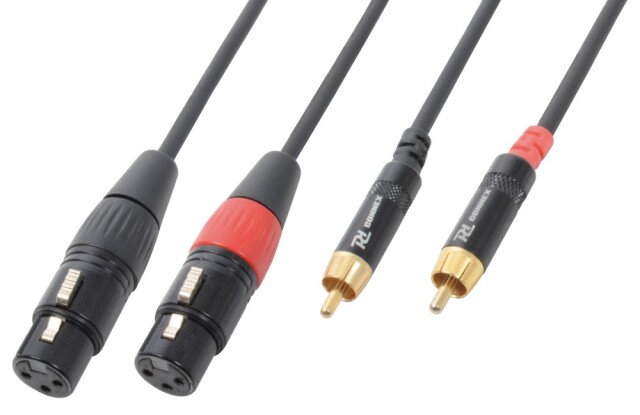 Kabel 2x XLR Female - 2x RCA Male CX68