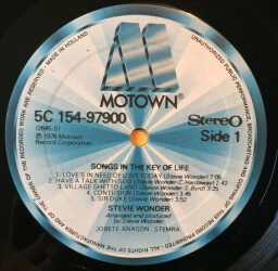 Songs In The Key Of Life 5C 154-97900/1 3