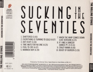 Sucking In The Seventies CDCBS 450205 2 2