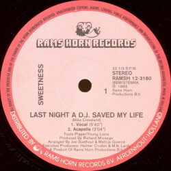 Last Night A D.J. Saved My Life RAMSH 12-3180 1