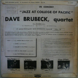 In Concert "Jazz At College Of Pacific" LD. 559-30 2