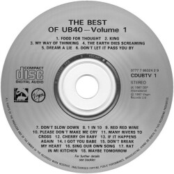 The Best Of UB40 - Volume One CDUBTV1 3