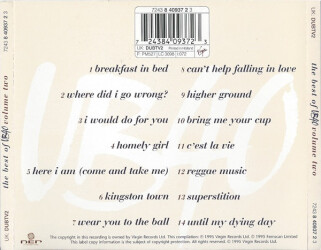 The Best Of UB40 - Volume Two 7243 8 40937 2 3 2