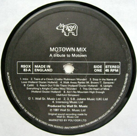 Motown Mix (A Tribute To Motown) RSOX 83